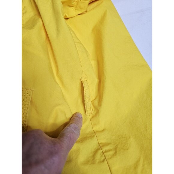 Michael Kors Yellow Short Trench Coat Women's Sz Small Petite No Belt Boho Bold - Picture 10 of 12